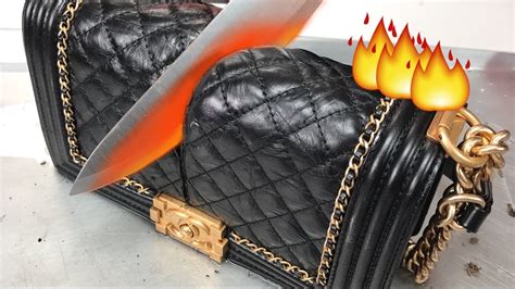 glowing 1000 degree knife vs chanel bag|Glowing 1000 DEGREE KNIFE VS. CHANEL BAG + MAKEUP.